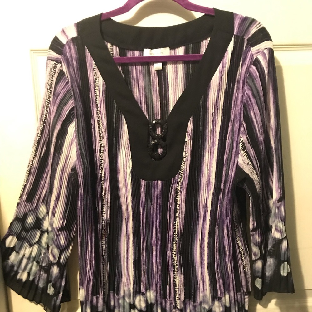 Plus purple and black blouse